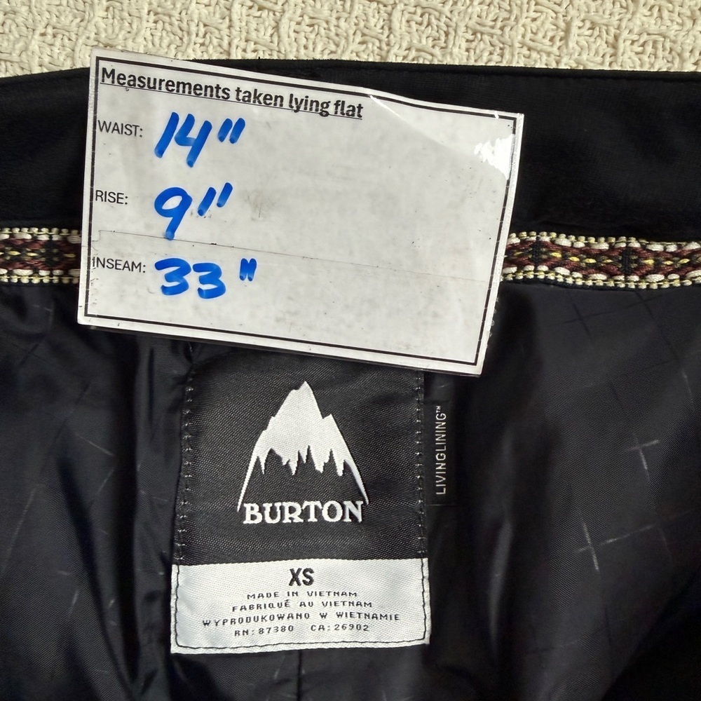 Burton Women’s Black Snowboarding Pants Size XS - Picture 10 of 10